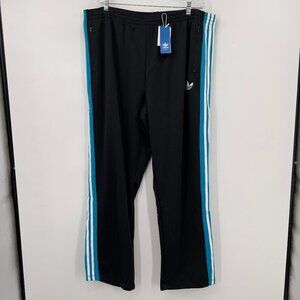 Adidas  Plus Originals 3-Stripes Track Pants Black & Blue Men’s 3XT NWT
